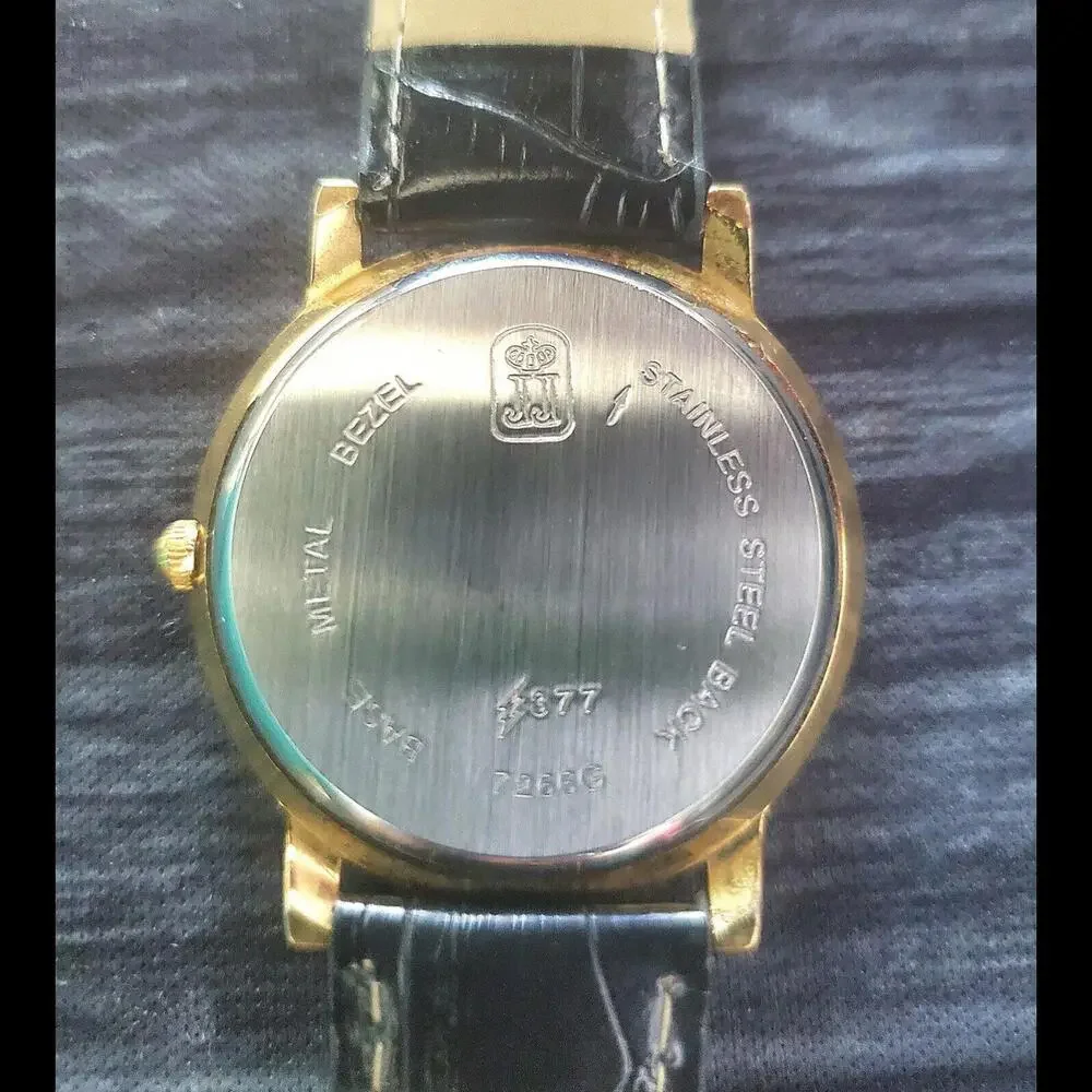 Rare‎ 1970s Jules Jurgensen Men’s 377 Gold Diamond Dial Watch