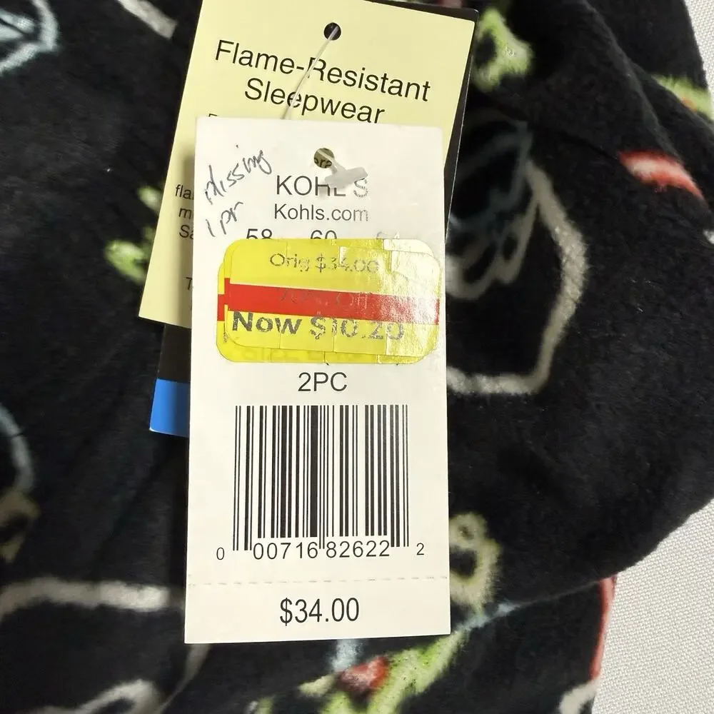 Cuddl Duds Fleece Sleep Lounge Pants Pajamas Boys Large (10/12) Christmas