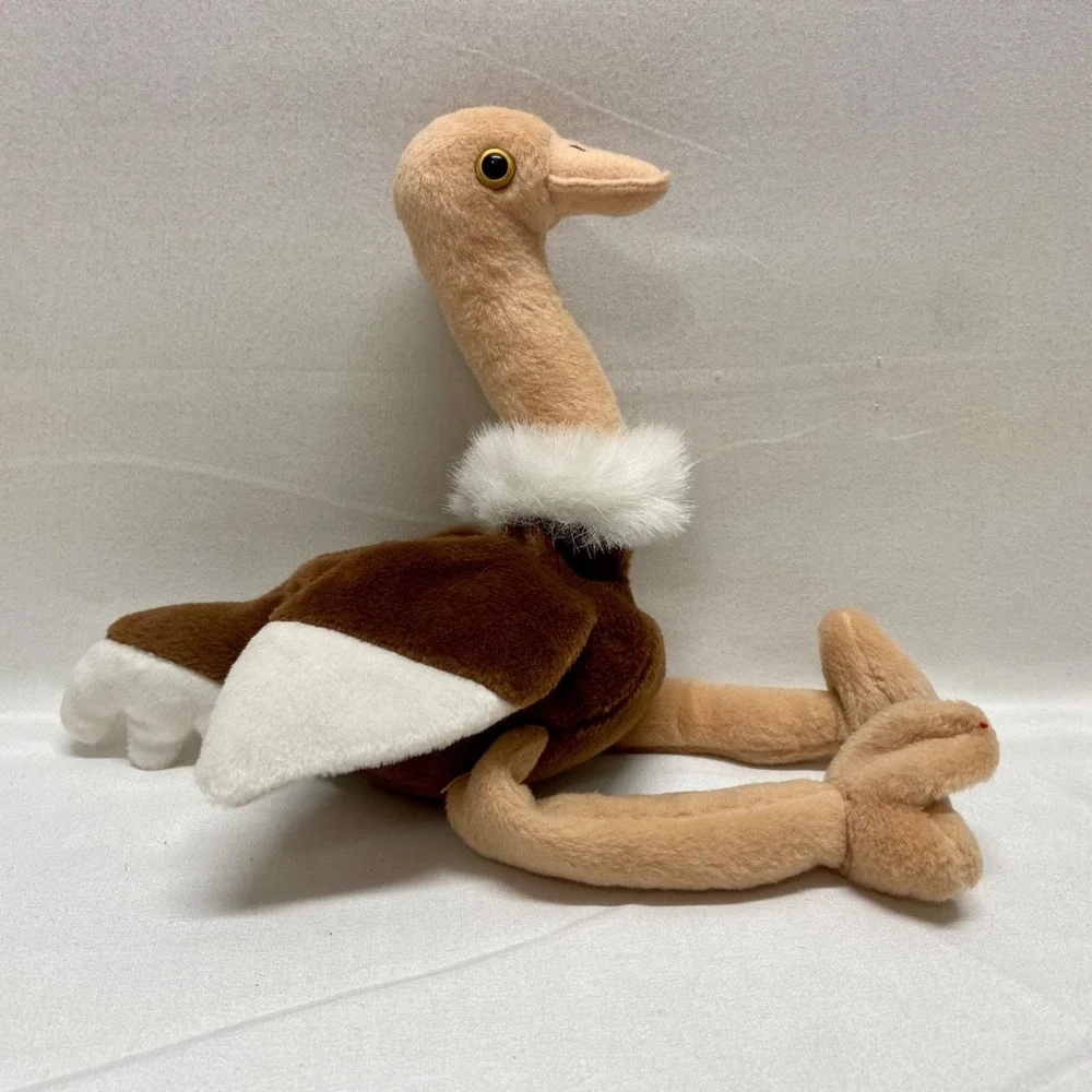 Vintage Ty Beanie Babies Stretch Ostrich Baby Bird 1997 Retired Rare See‎ Tags
