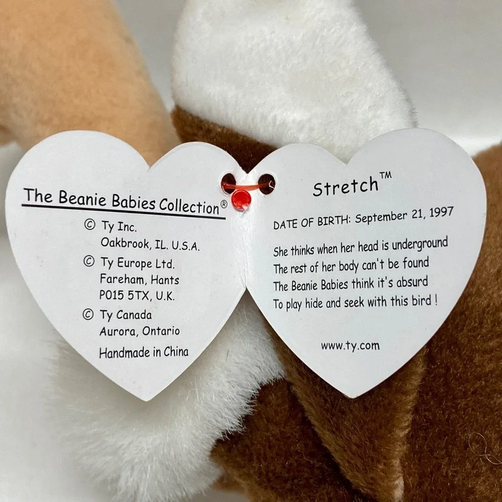 Vintage Ty Beanie Babies Stretch Ostrich Baby Bird 1997 Retired Rare See‎ Tags