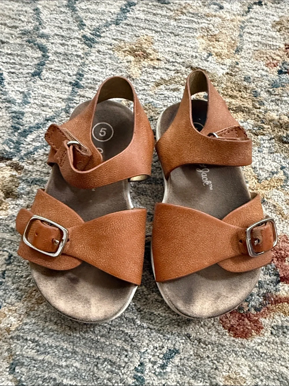 Comfort Leather Brown Women's Buckle Sandals