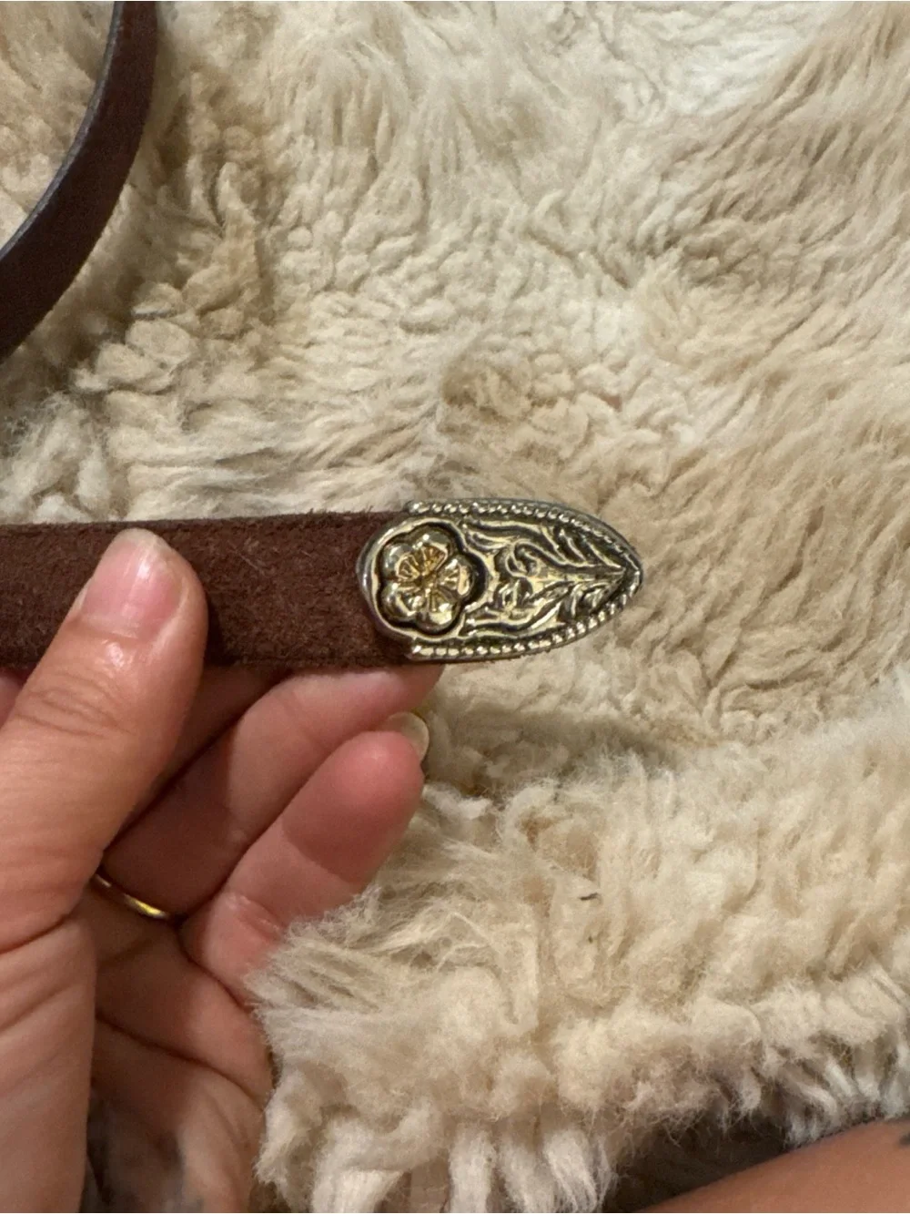 N/A brown suede
