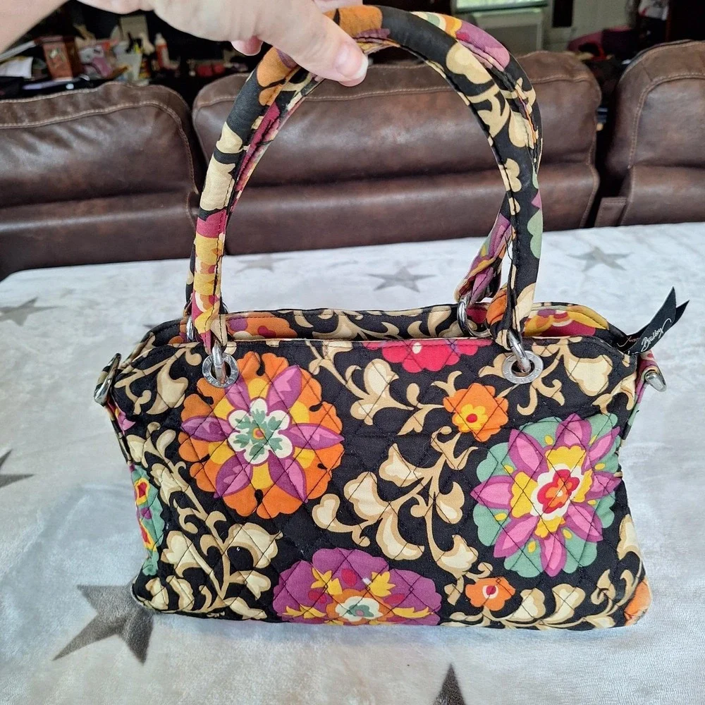 Vera Bradley Suzani Quilted Purse Sachel Bag Pretty Late Summer Early Fall Color