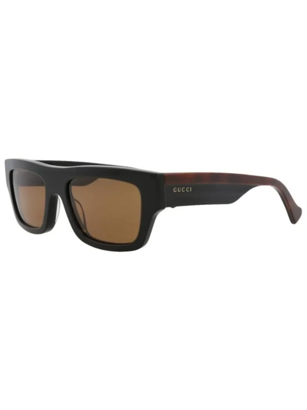New Gucci Mens Square/Rectangle Black Havana Brown Fashion Designer Sunglasses