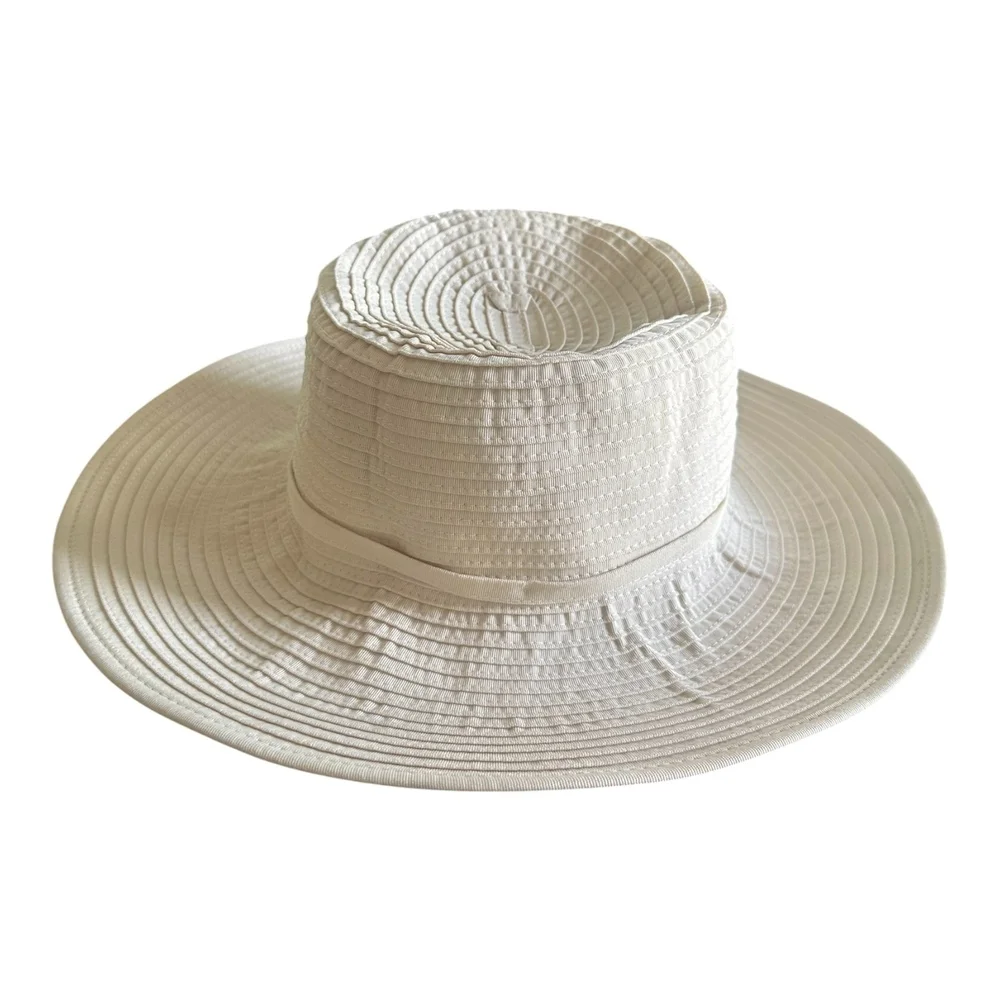 Vintage San Diego Hat Co Beige Bucket Hat Women's Sun Hat Polyester Beach NWT