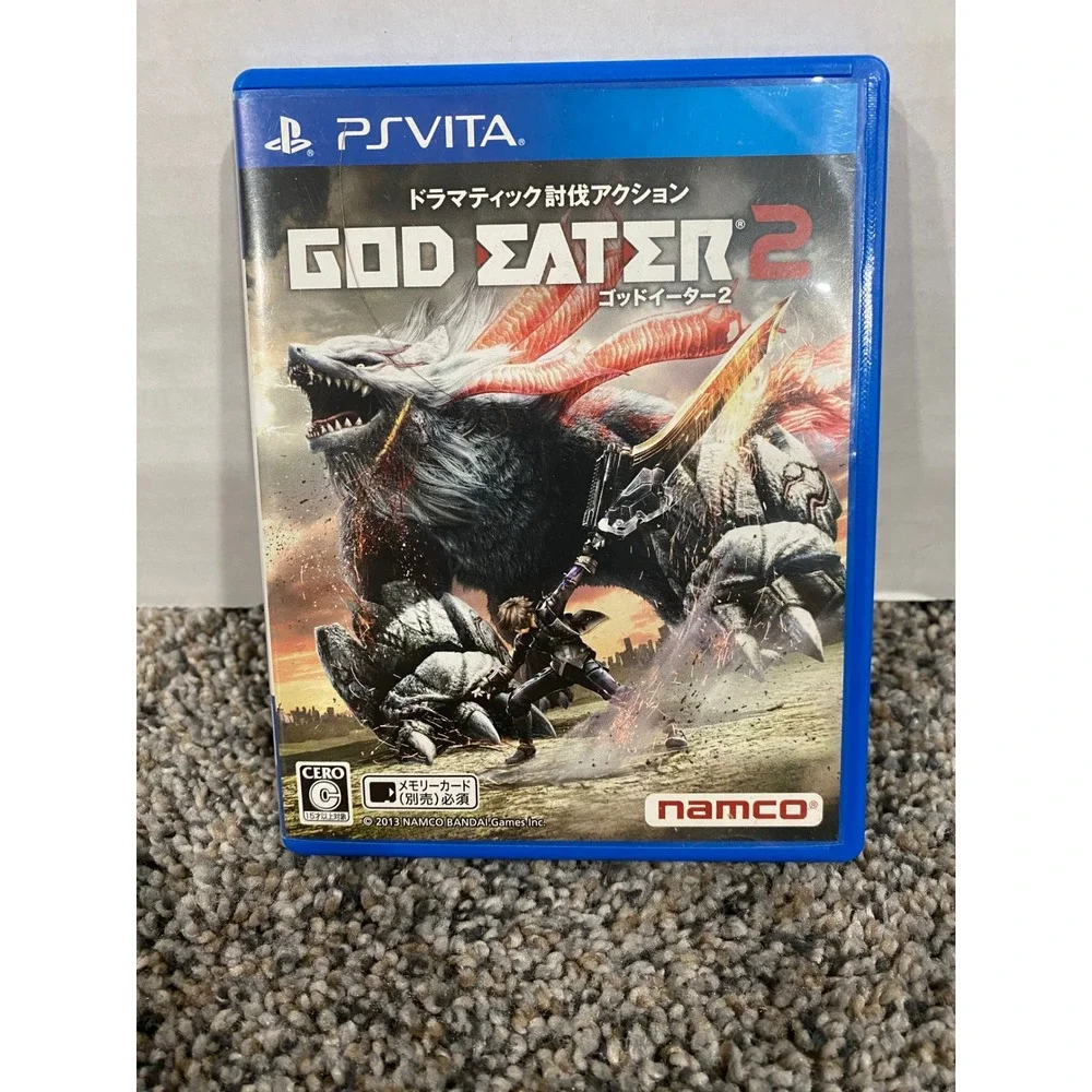 Video Game PS Vita Japanese Import God Eater 2 Namco Blue Case Excellent