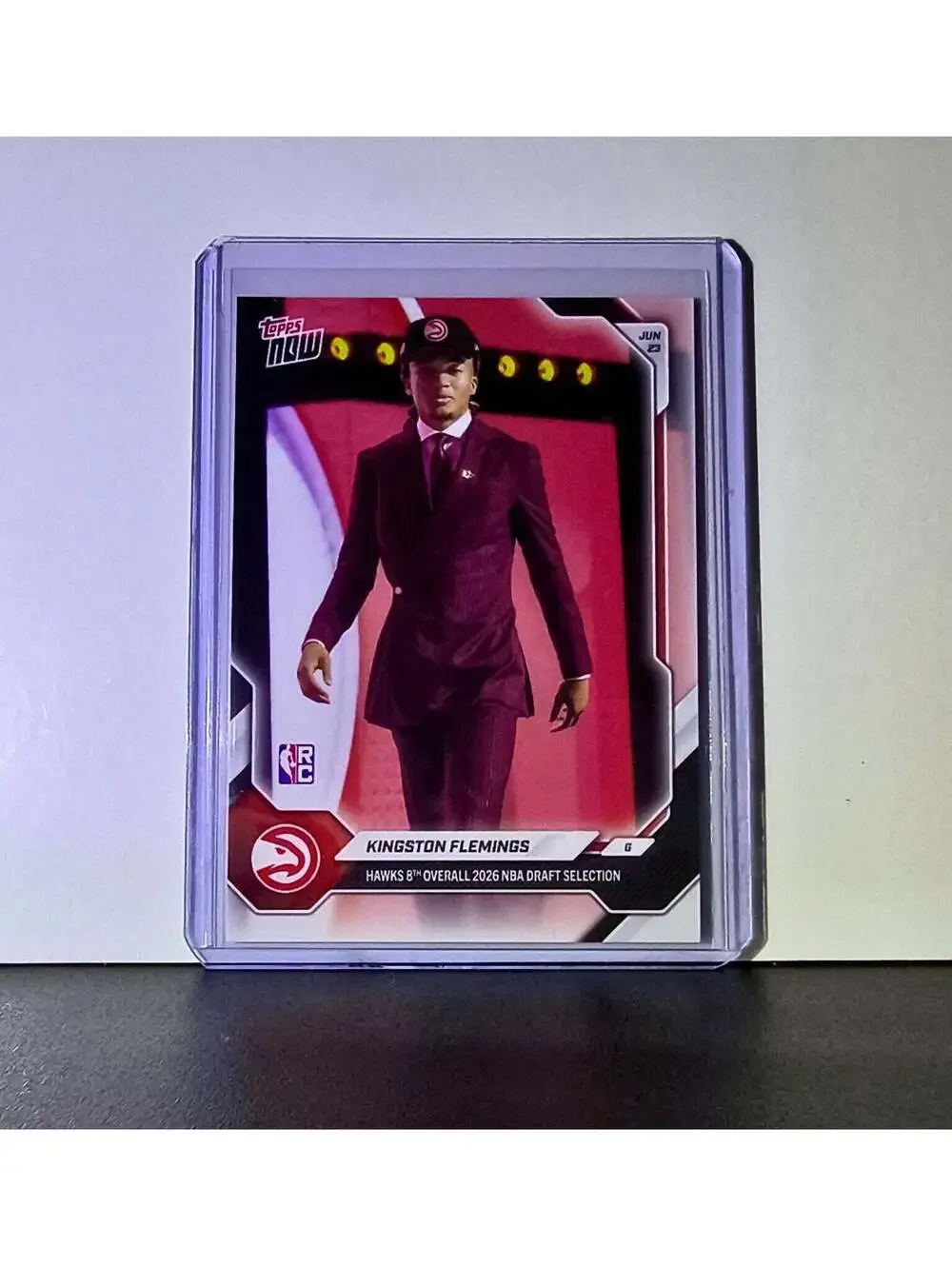 Kingston Flemings Rookie 2026-27 Topps NBA Draft Night #KFLE Card Hawks