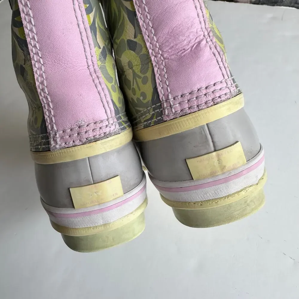 Sorel Yoot Pac Floral Pastel Winter Snow Boots - Size 4