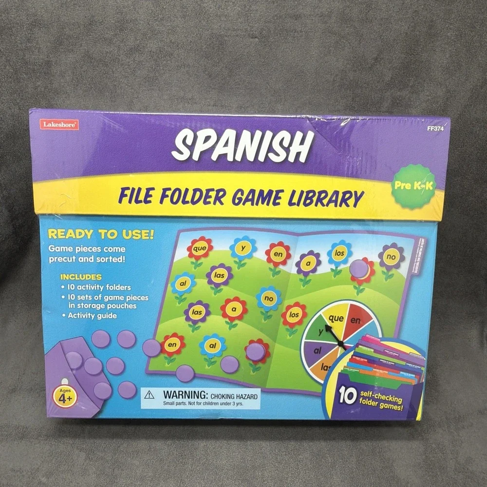 Lakeshore SPANISH File Folder Game Library Pre K-K FF374