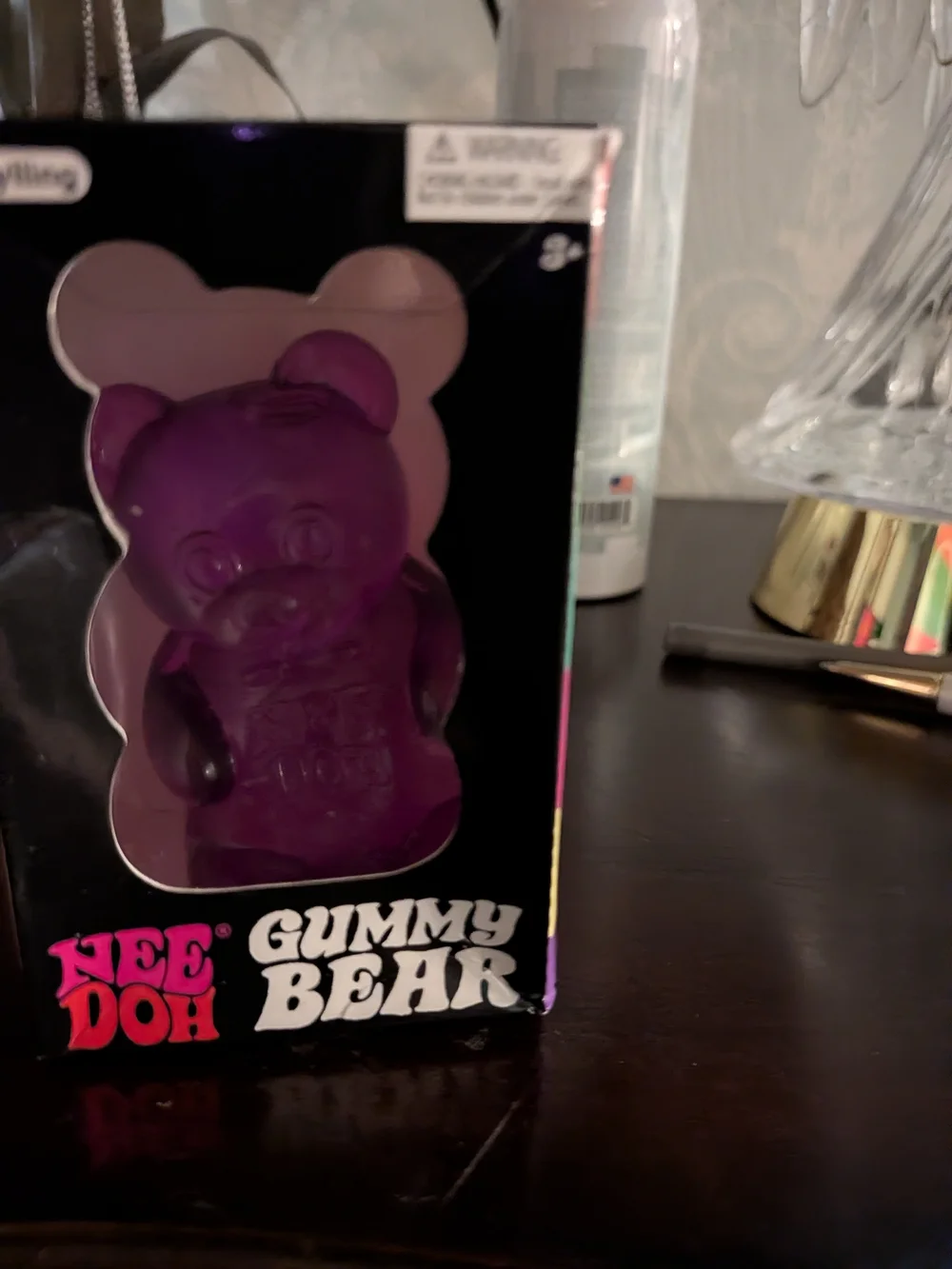Purple Gummy Bear Sensory Squeeze Toy