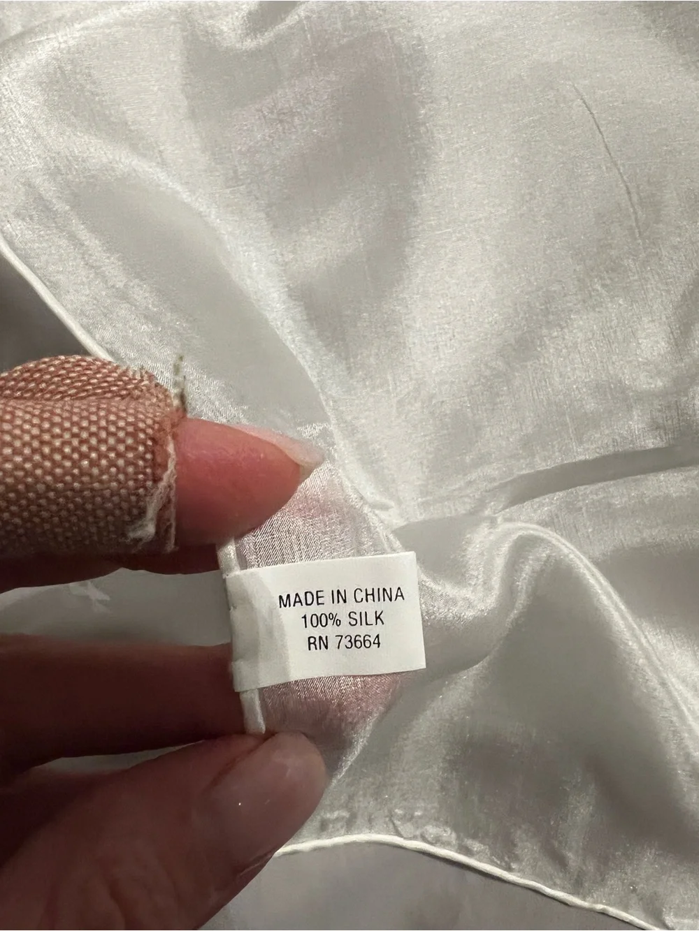 N/A 100% silk