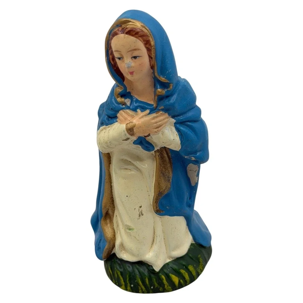 Vintage Japan Mary Nativity Hand-Painted Figurine‎ Christmas Holiday Decor