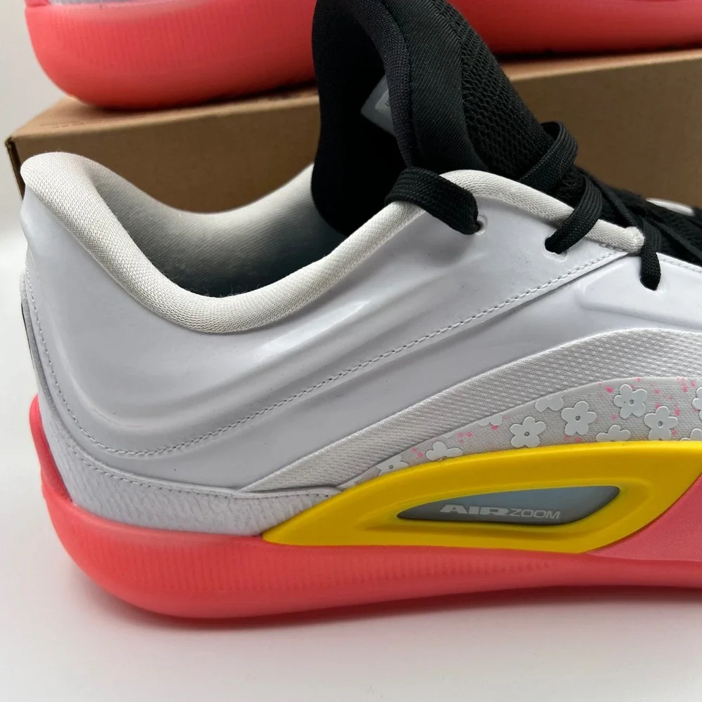 Jordan Zion 3 Basketball Shoes Mens 14 White Pink‎ Yellow Floral Low Top Sneaker