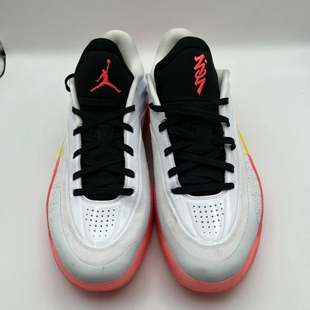 Jordan Zion 3 Basketball Shoes Mens 14 White Pink‎ Yellow Floral Low Top Sneaker