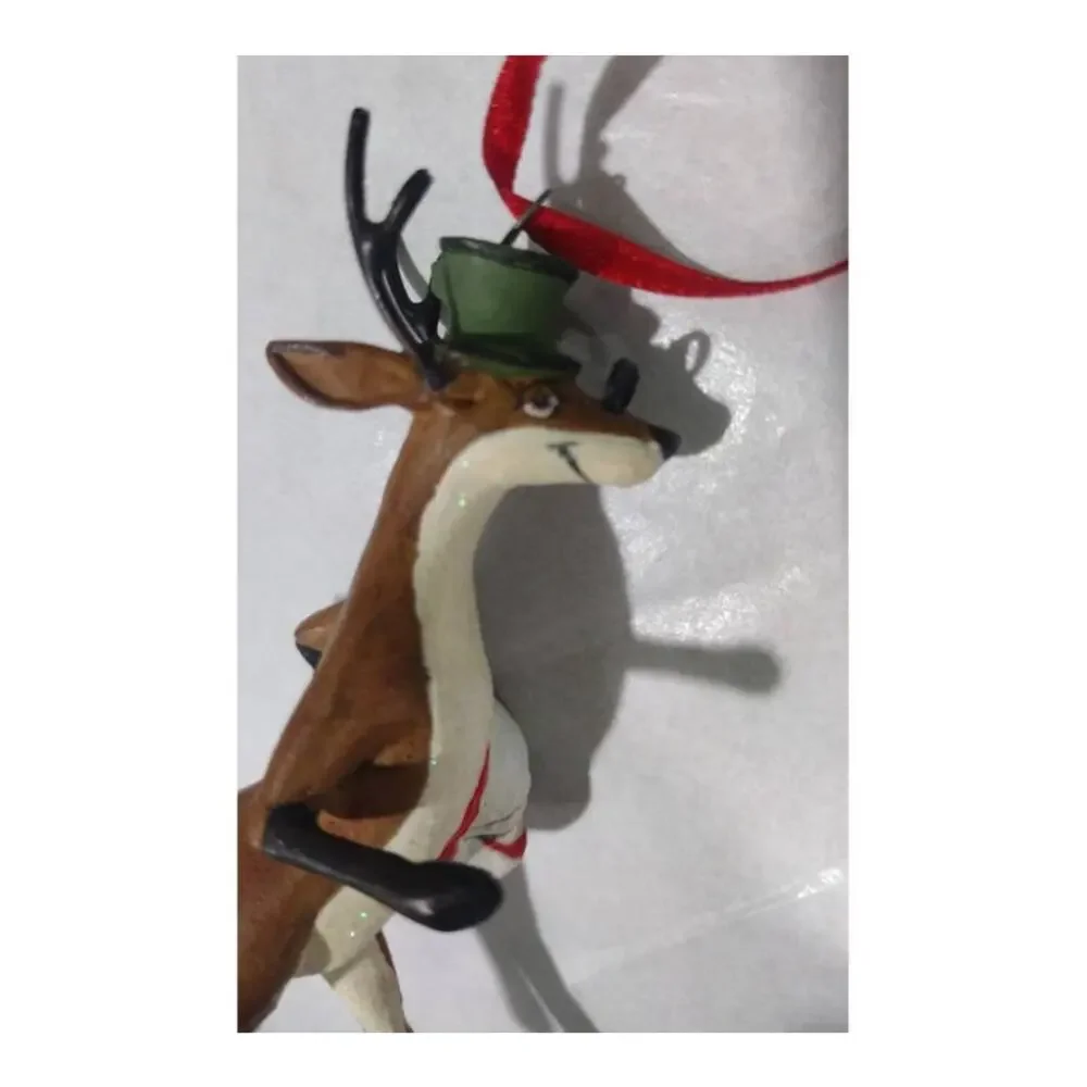 2005‎ Department 56 Reindeer Carrying a Goose Tree Ornament, In Original Box