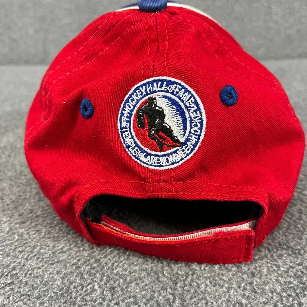 New‎ Era 9FORTY Hockey Hall of Fame Hat Youth Blue Red Flame Embroidered Cap NHL