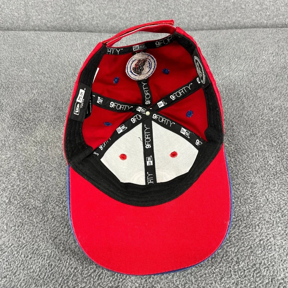 New‎ Era 9FORTY Hockey Hall of Fame Hat Youth Blue Red Flame Embroidered Cap NHL