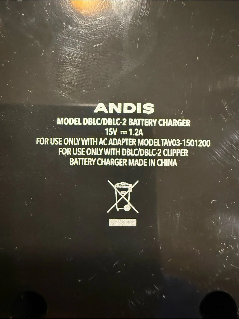 Andis replacement charger