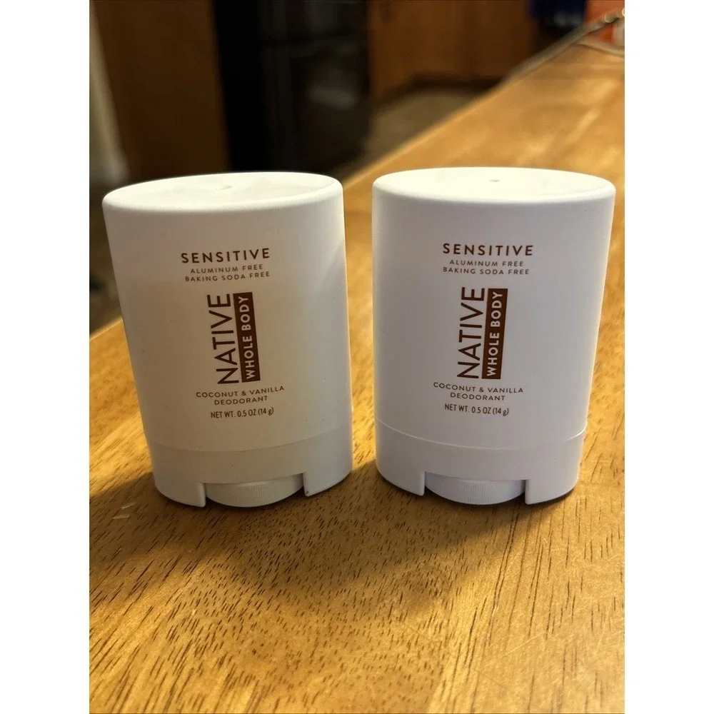 NATIVE Natural Deodorant (.5oz/14g) Travel SizeCOCONUT & VANILLA - Lot of 2  New