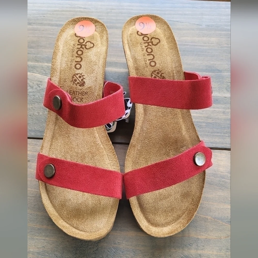 Yokono Leather Suede 2 Strap Sandal Size 9.5