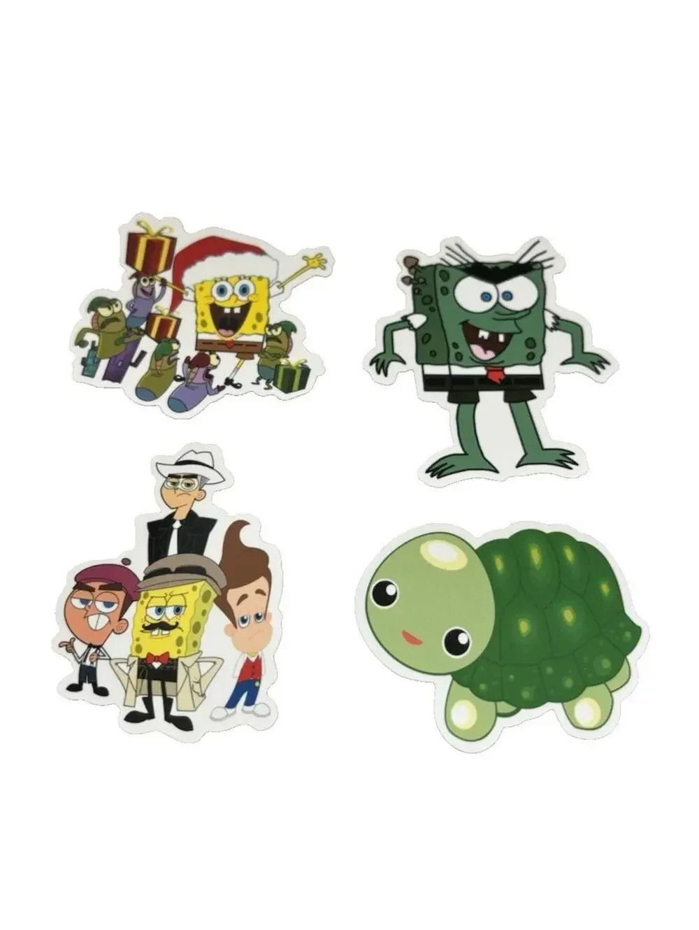 SpongeBob Sticker Lot 4pc Cartoon Vinyl Mix Cute Water Bottle Laptop Decals Fun!