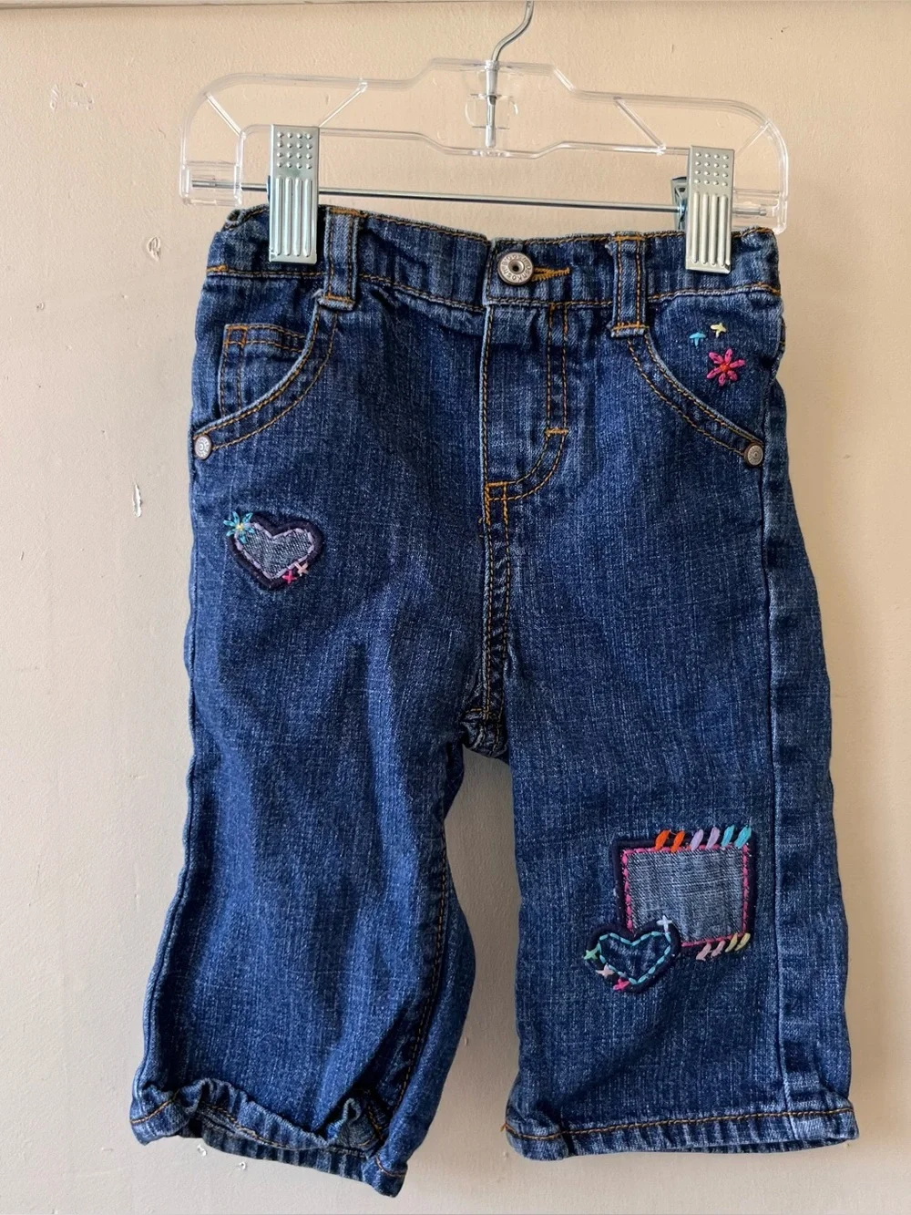 OshKosh B'gosh Dark Blue Embroidered Denim Pants