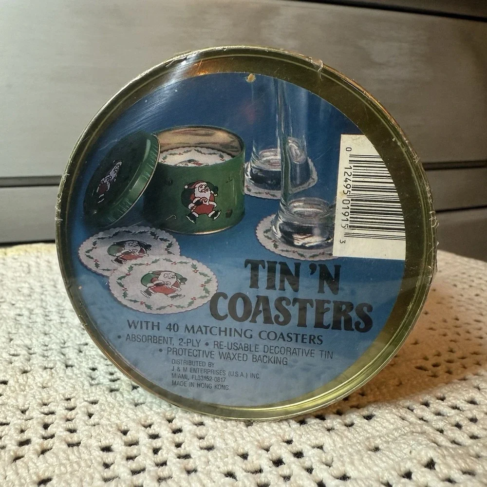 Tin N’ Coasters vintage santa