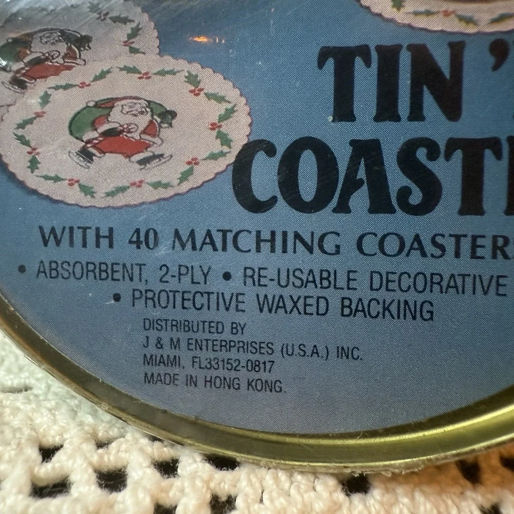 Tin N’ Coasters vintage santa
