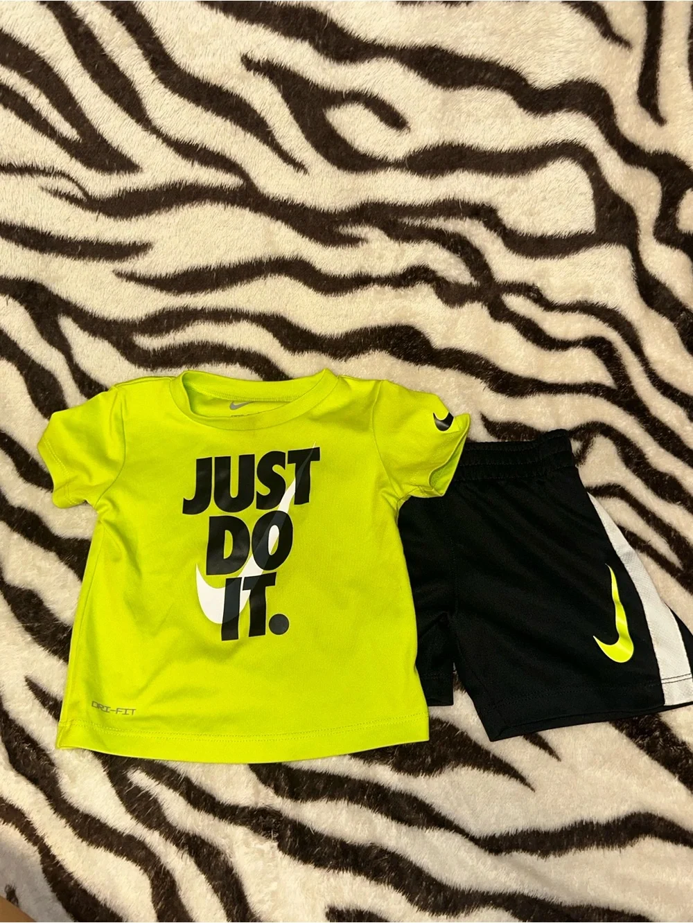 Nike Neon Yellow & Black Baby Athletic Set