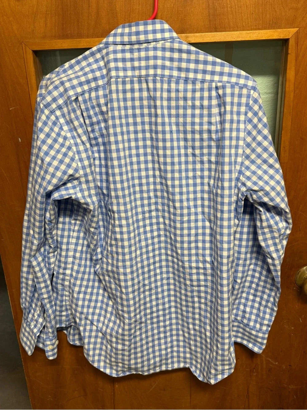 Polo Ralph Lauren Men’s Blue Gingham Check Shirt M Non-Iron