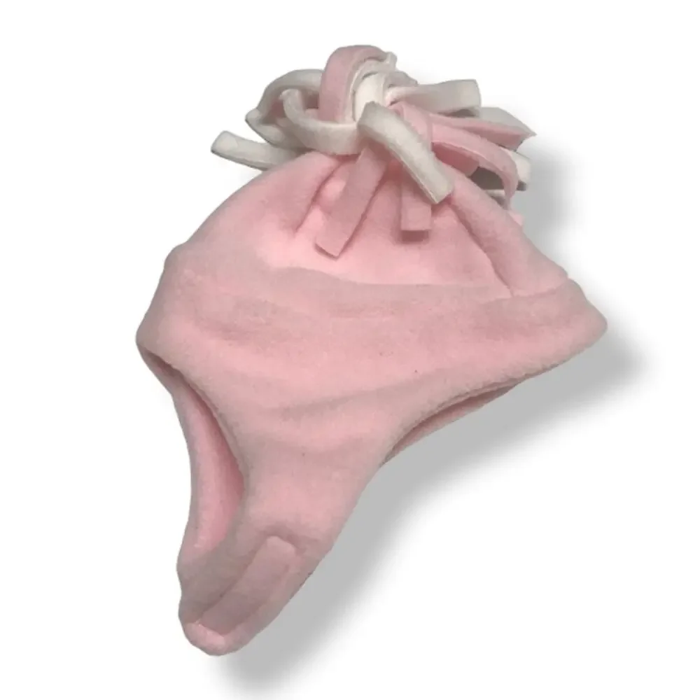 eFuzzies.com Girls Pink Polar Fleece Tassel Hat NEW NWT XS 3-9 mo‎