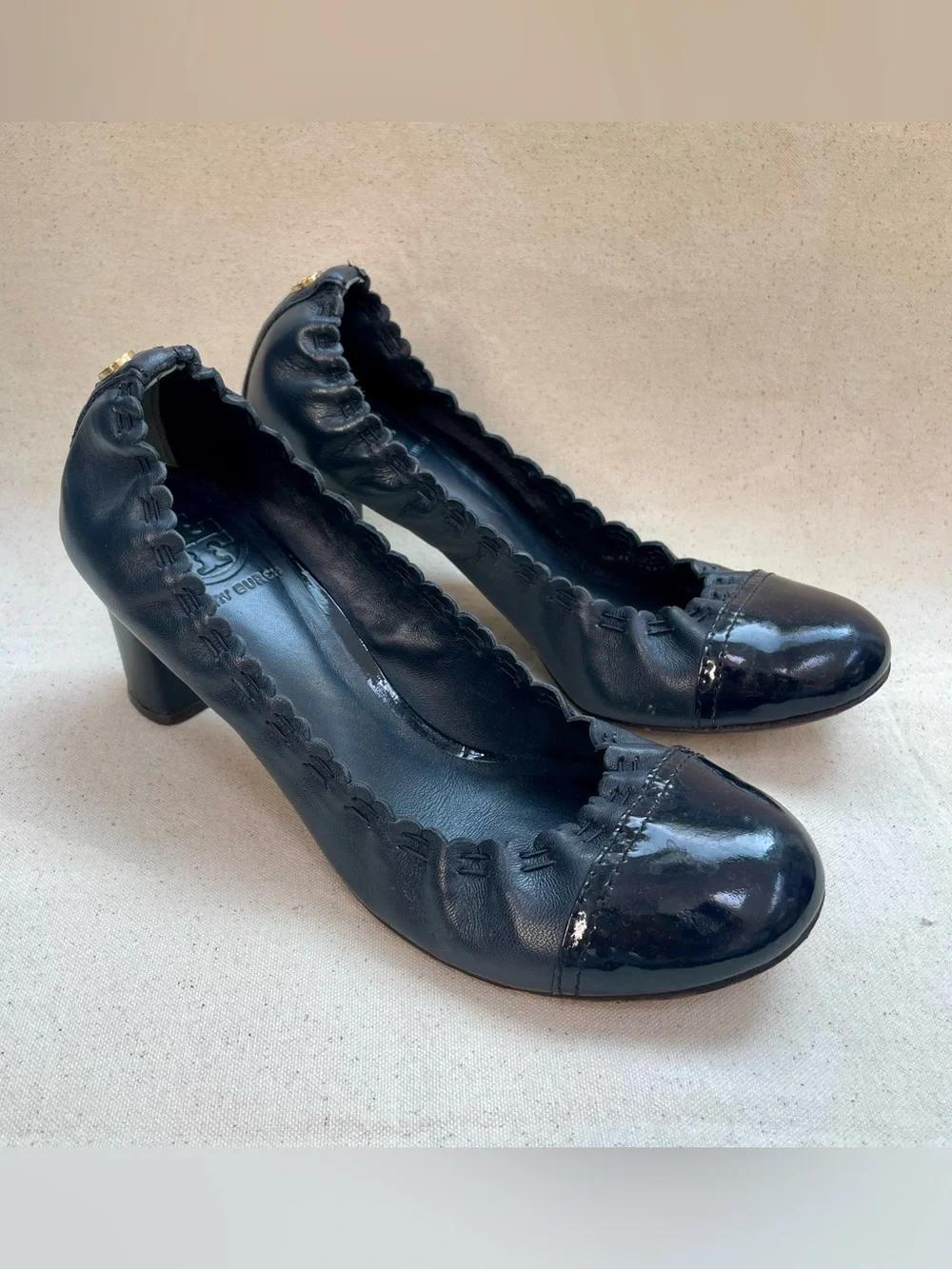 Tory Burch polished patent