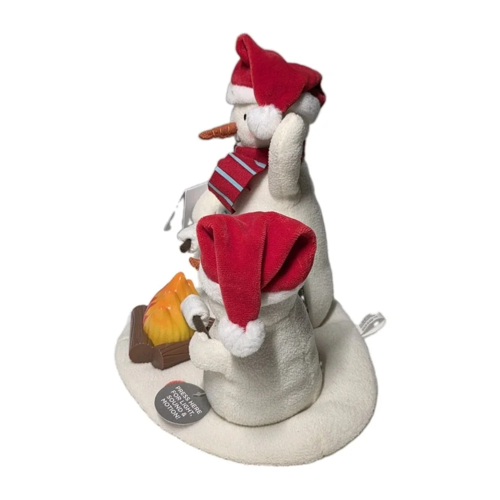 Hallmark Roasting Marshmallows Snowman 2025 Figurine Light Sound Motion