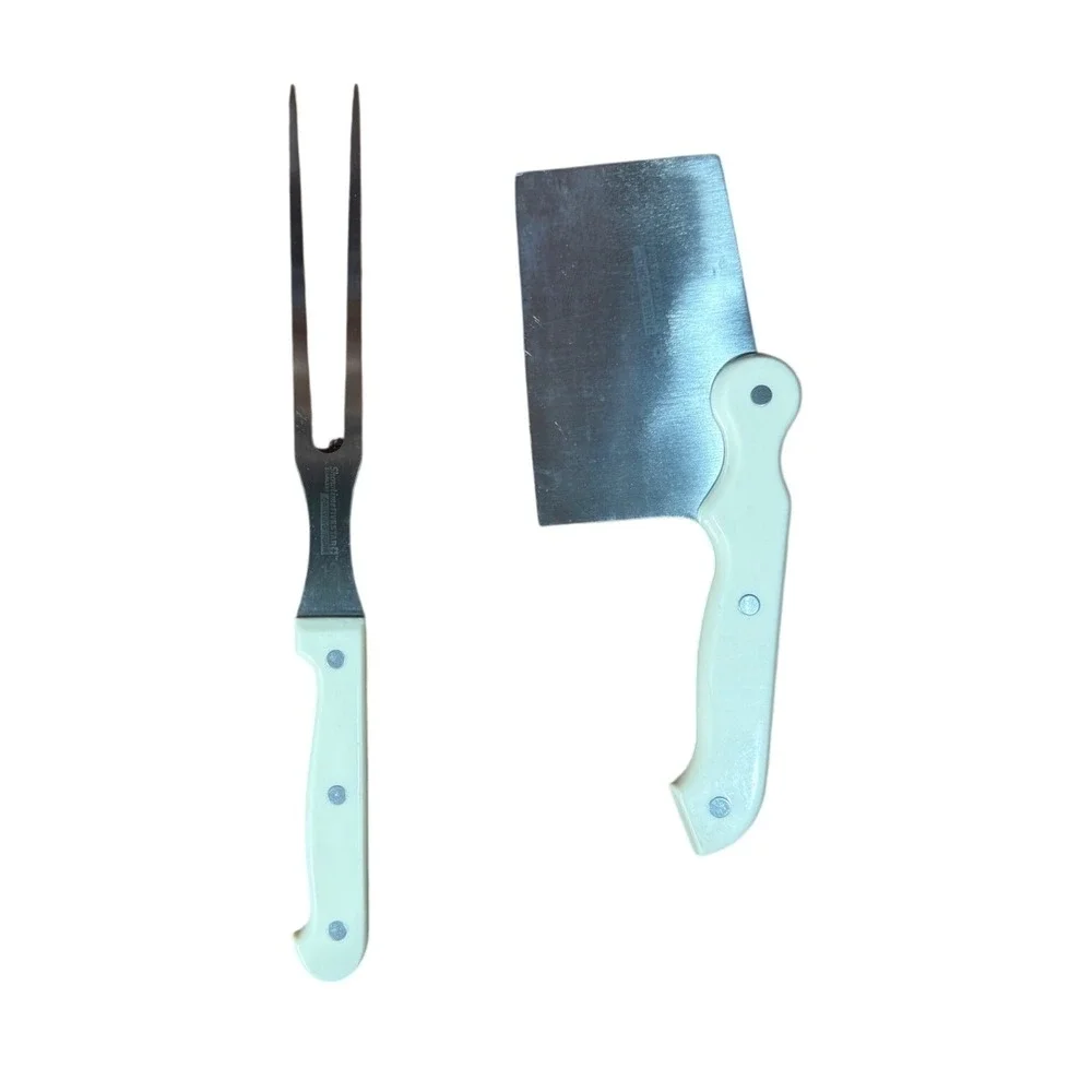 Showtime Five Star Carving Fork and Chop & Serve Cleaver Set‎ bundle