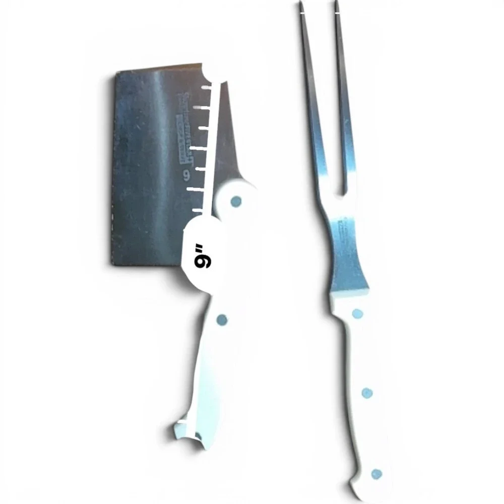 Showtime Five Star Carving Fork and Chop & Serve Cleaver Set‎ bundle