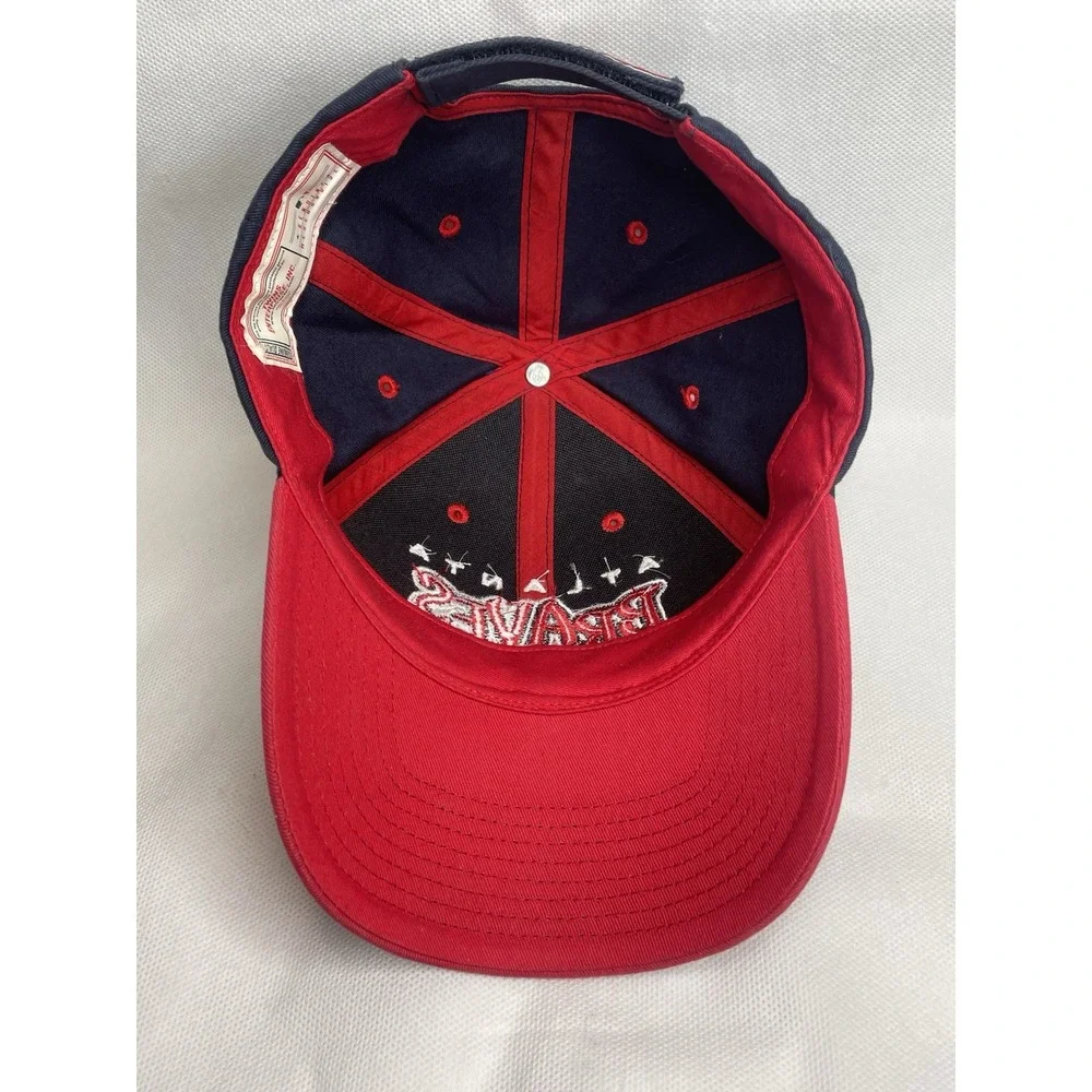 VTG Atlanta Braves Youth Cap Twins Enterprise Blue Red Adjustable Strapback Hat