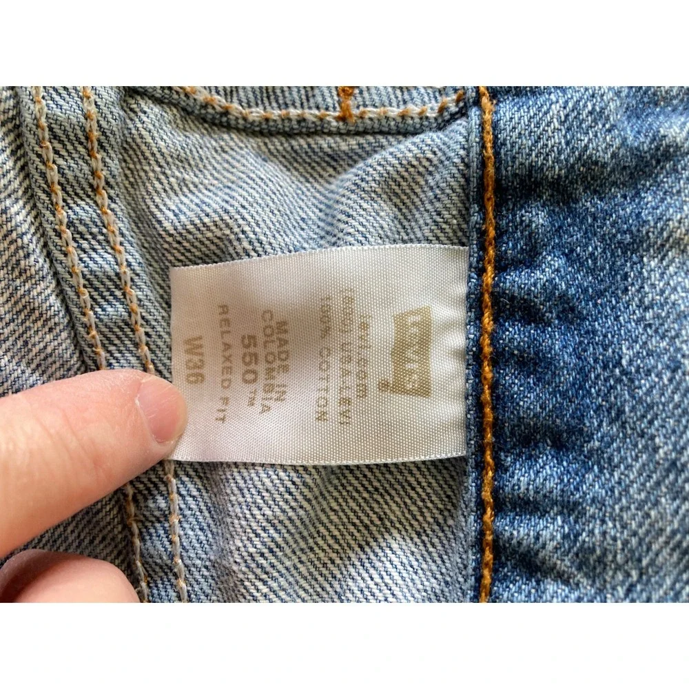 VTG Levis 550 Relaxed Fit Denim Shorts Mens 36 Blue Medium Wash Vintage 5-Pocket