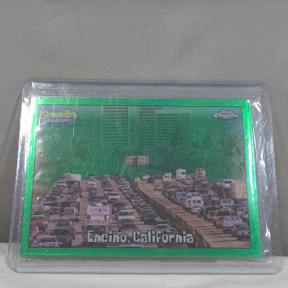 2025‎ Topps Chrome SpongeBob SquarePants Encino California 117 Green Parallel
