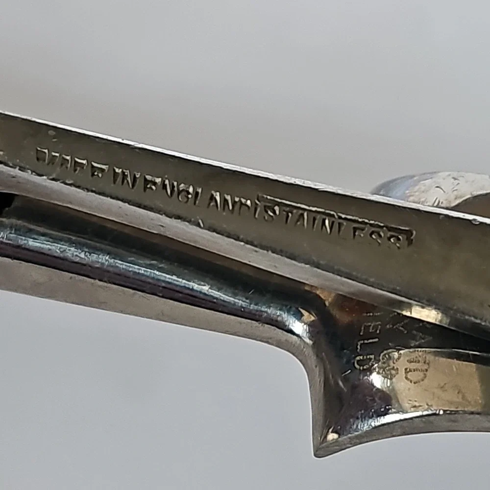 Vtg Royal Brand‎ Sheffield England Carving Set Stag Horn Handle Stainless Steel