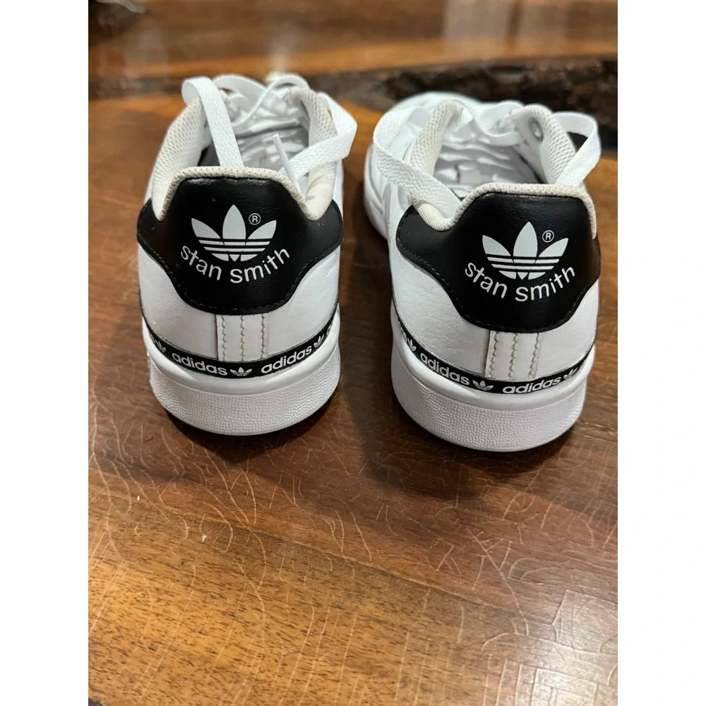 Adidas Stan Smith Leather Shoes White Black Logo‎ Tape Men's/Women's