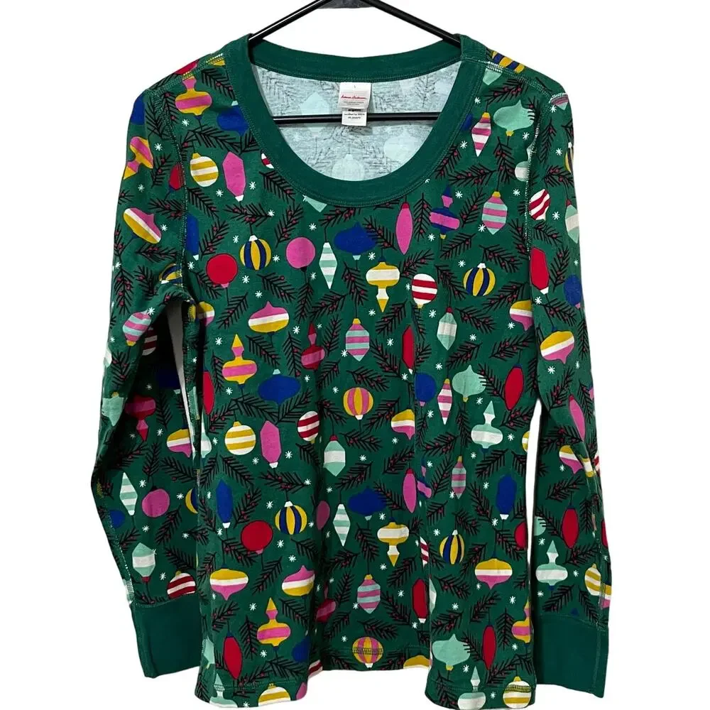 Hanna Andersson Sleep Shirt Sz Large Youth Christmas Pajama Organic‎ Cotton