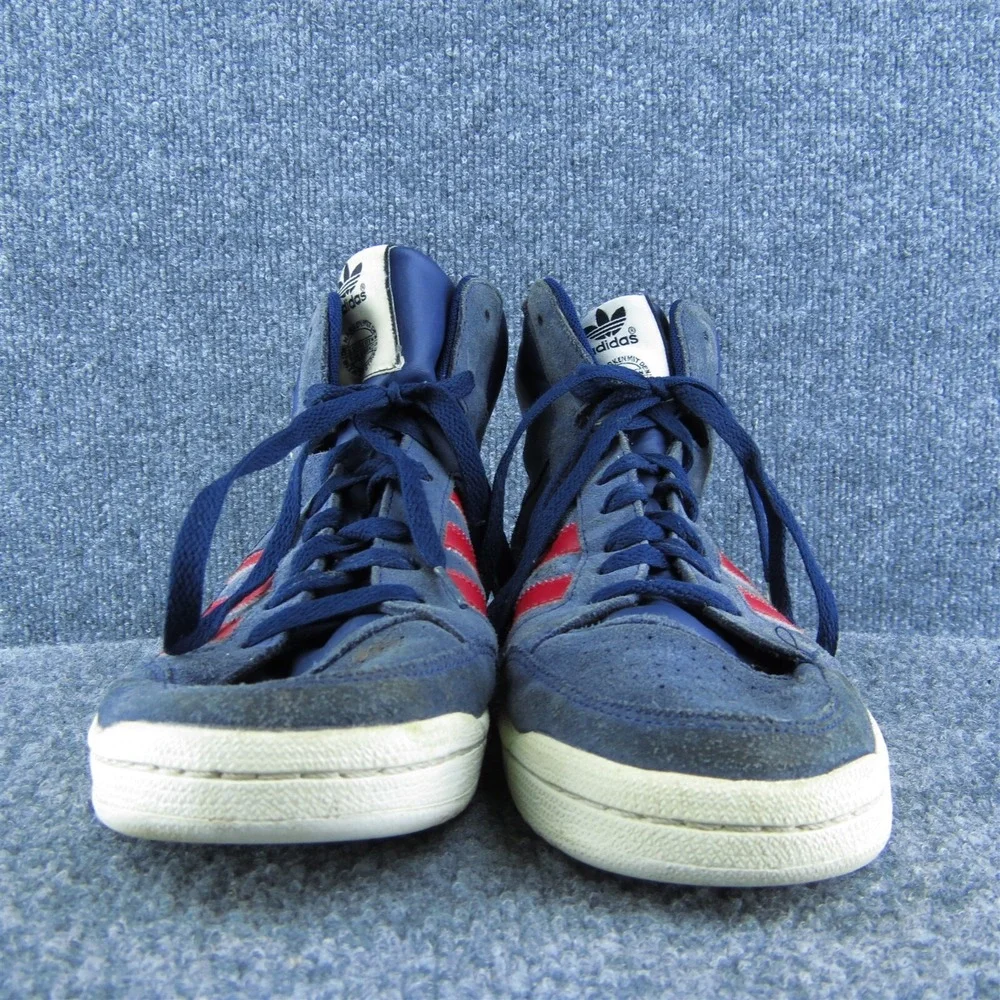 adidas‎ VNTG Sample Men Sneaker Shoes Blue Leather Lace Up Size 9 Medium