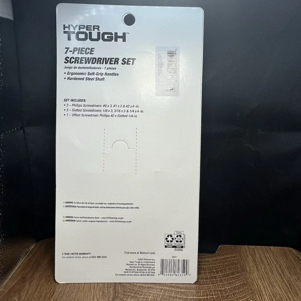Hyper‎ Tough: 7pc Screwdriver Set With Offset Hard To Reach Screwdriver