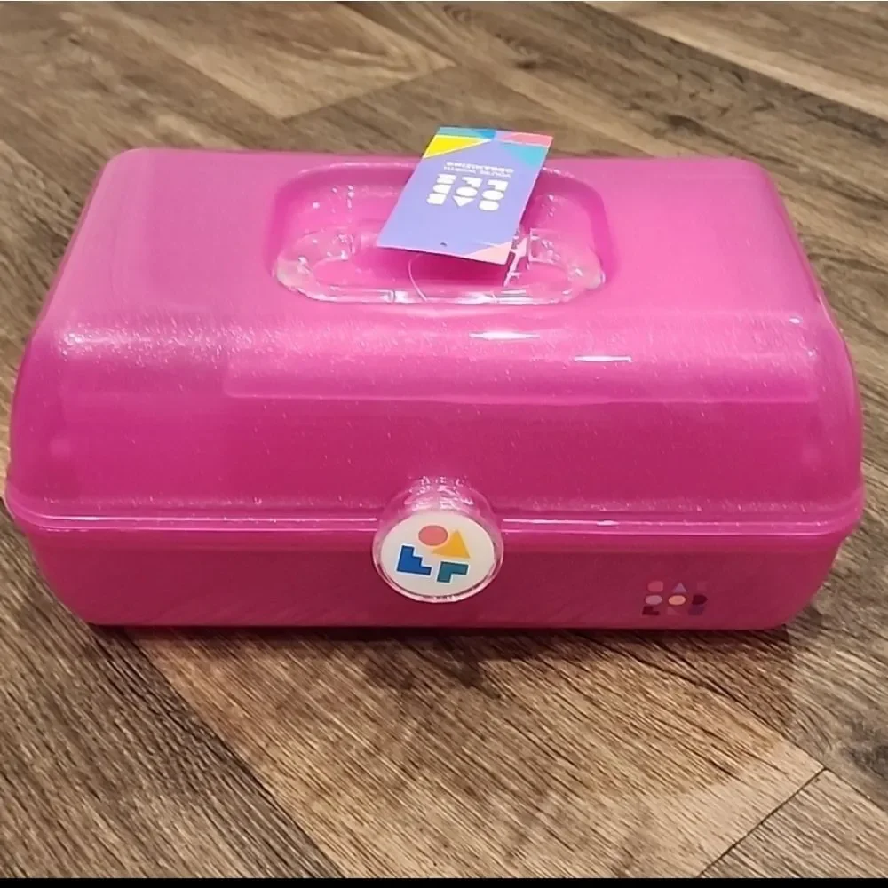 Caboodles Vintage On The Go Classic Cosmetic Case-‎ Pink Sparkle