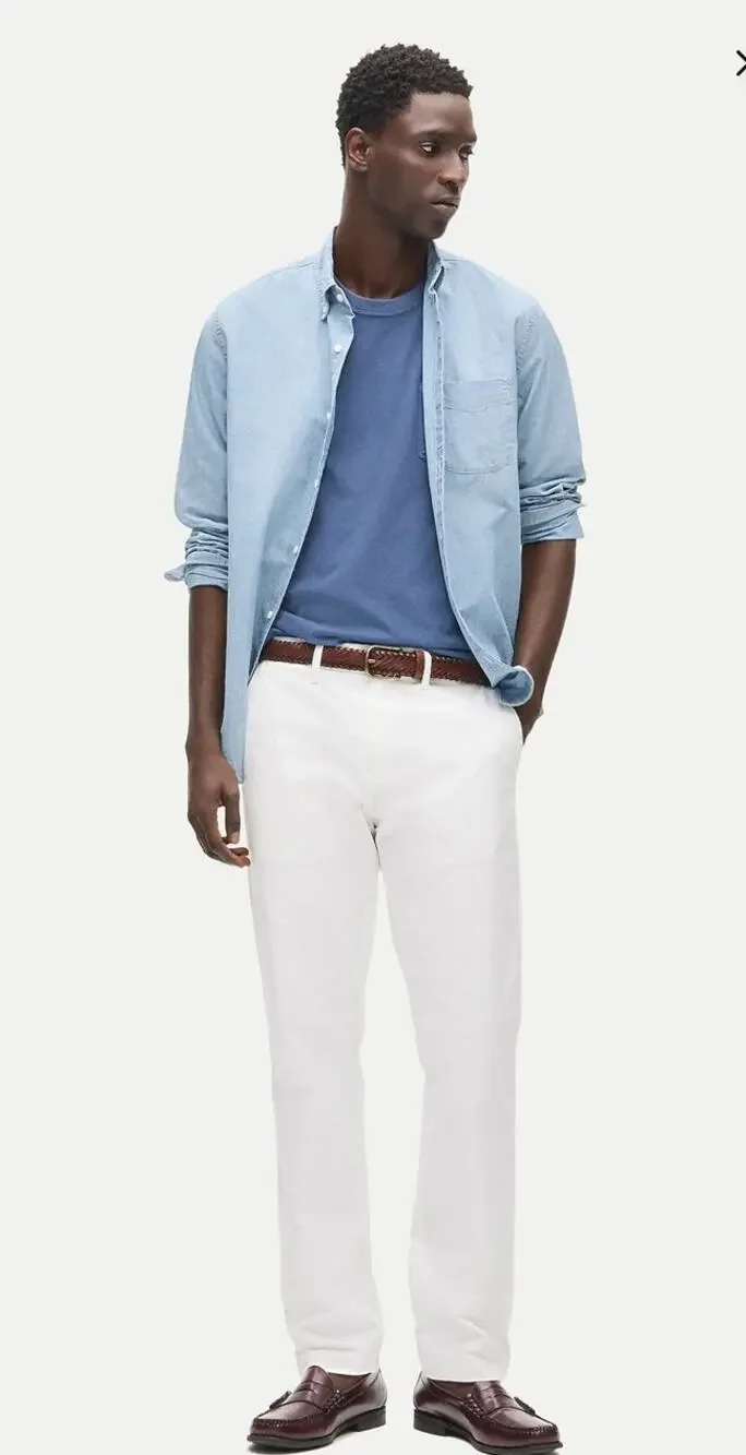 NWT J. Crew 770™ Straight-Fit Stretch Chino Pant White 30/32