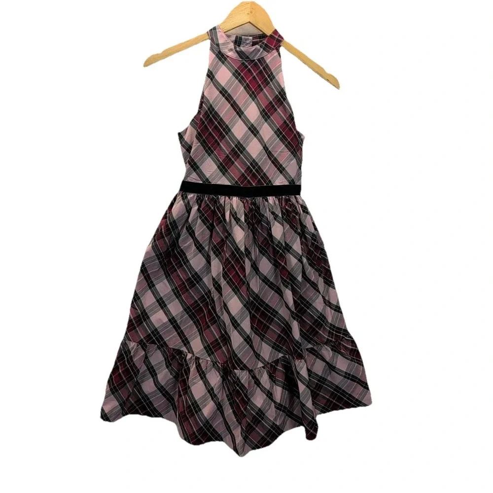 Janie and Jack x American‎ Girl  Taffeta pink Plaid spec. occasion dress sz 12