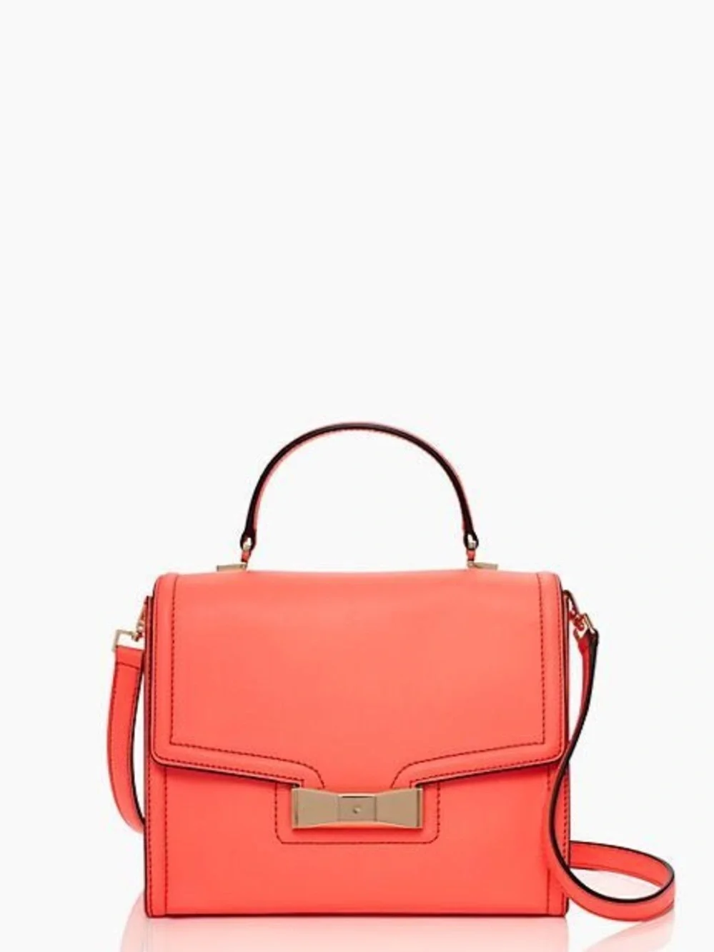 Kate Spade CARROLL PARK PENELOPE Leather satchel Handbag Surprise Coral NWT