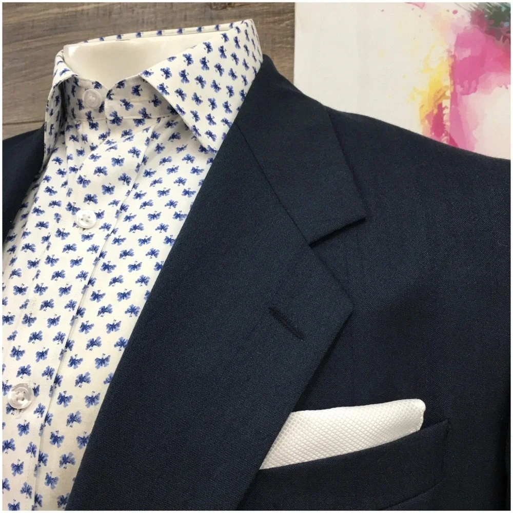 VINTAGE YSL‎ Mens Blazer Sport Coat Casual Jacket Size 40L Classic Wool Suit