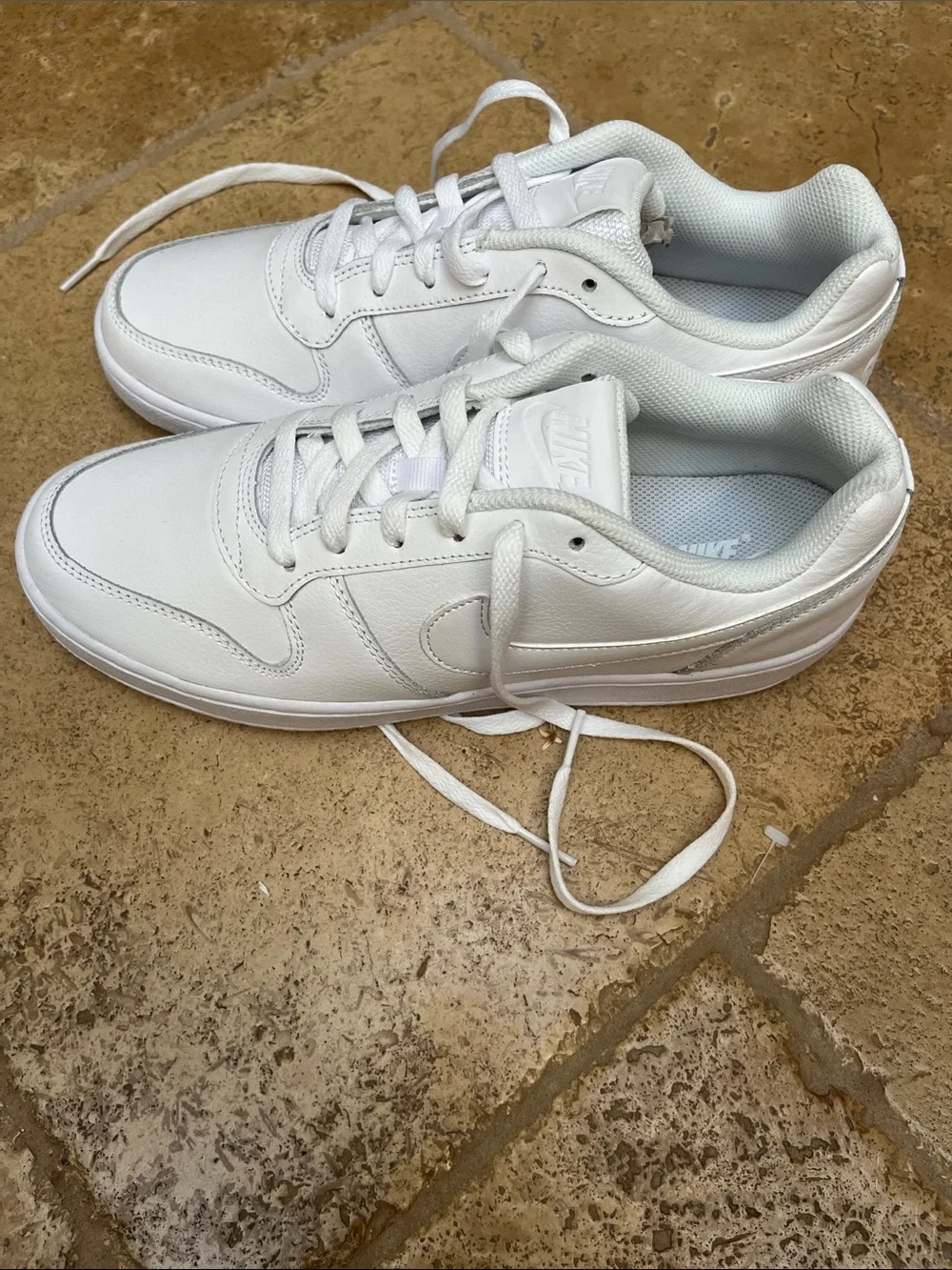 Nike Kids White Low-Top Sneakers - Classic All-White