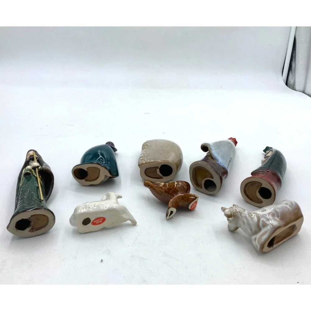 Creative Co-Op Ceramic Nativity Scene, Replacement Pieces, Mary‎ Baby Jesus 8 pc